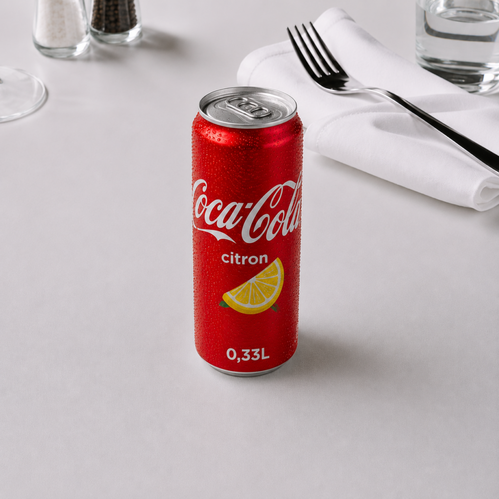 Coca cola citron sans sucre 330ml (canette)